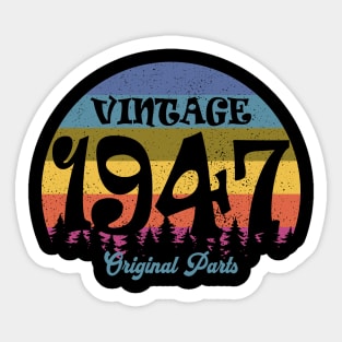 1974 Birthday for Men Vintage 1974 Original Parts Retro Bday Sticker